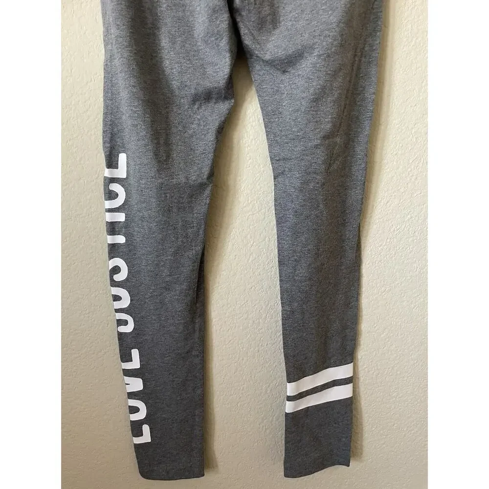 Lot Of 2 Justice Black Gray Striped High Waist Full Length Leggings Size 12